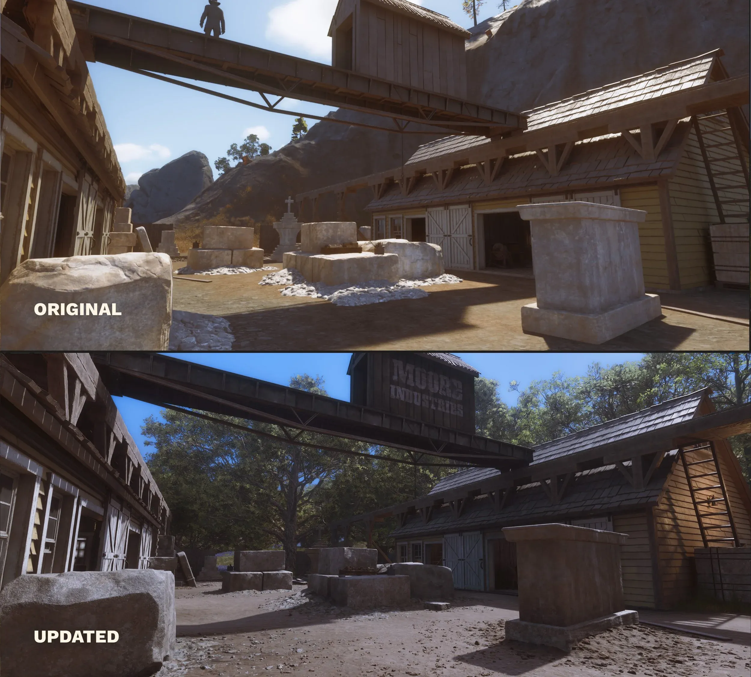 Art polish pass on a Stronghold exterior.