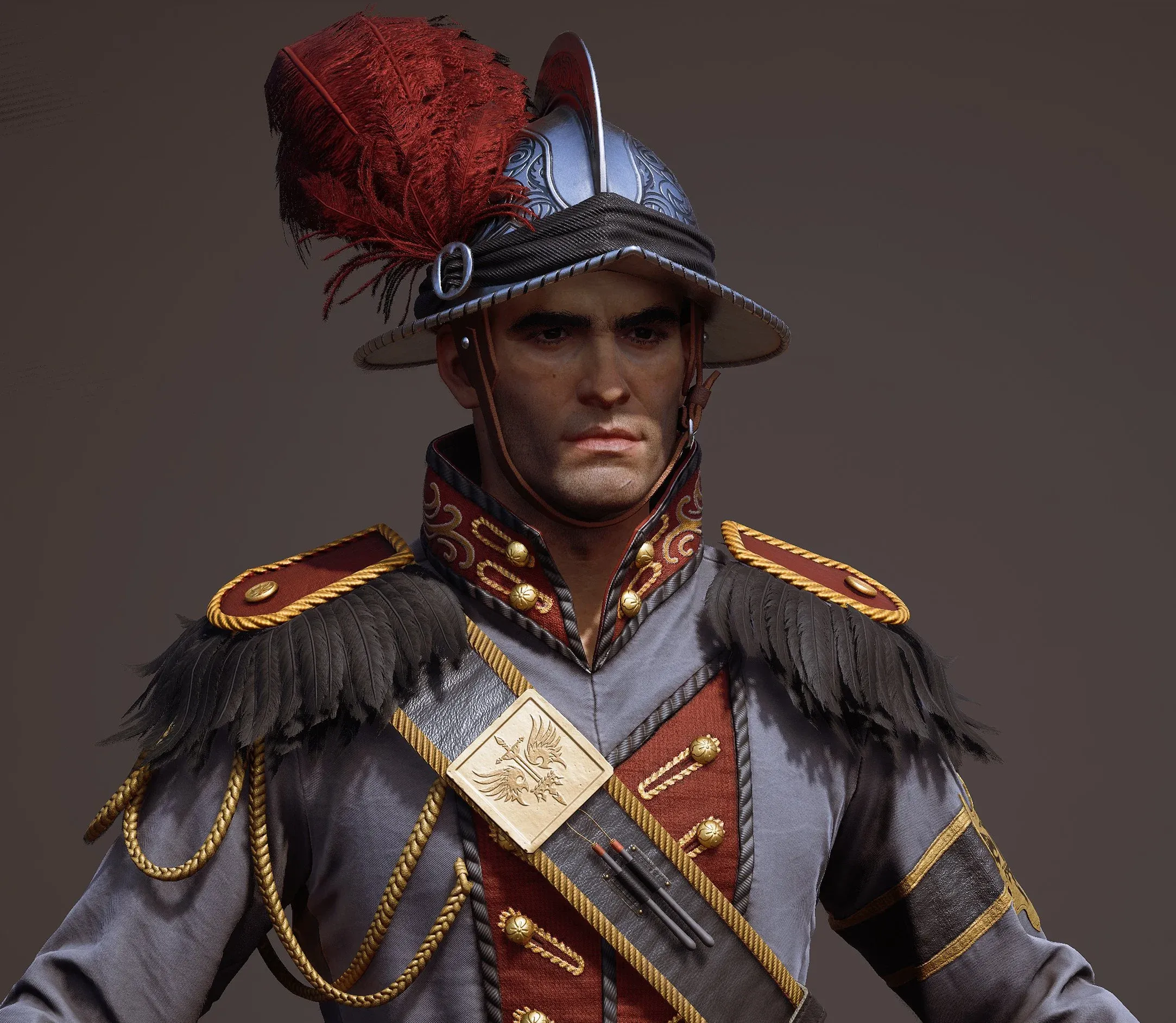 Character art for a Legion Sangre officer, a Tier 4 enemy.