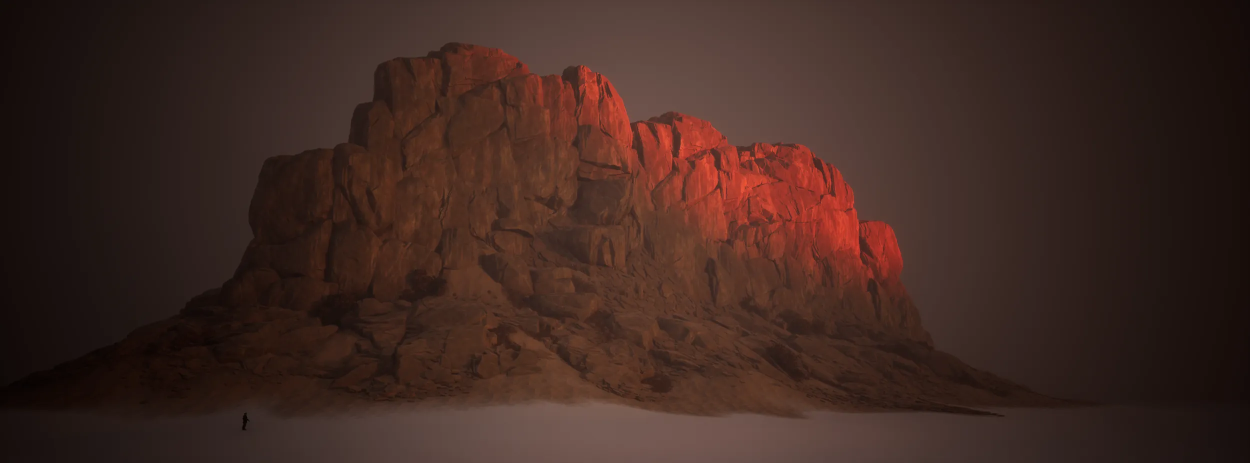 Updated desert rock formations from the in-progress desert visual pass.