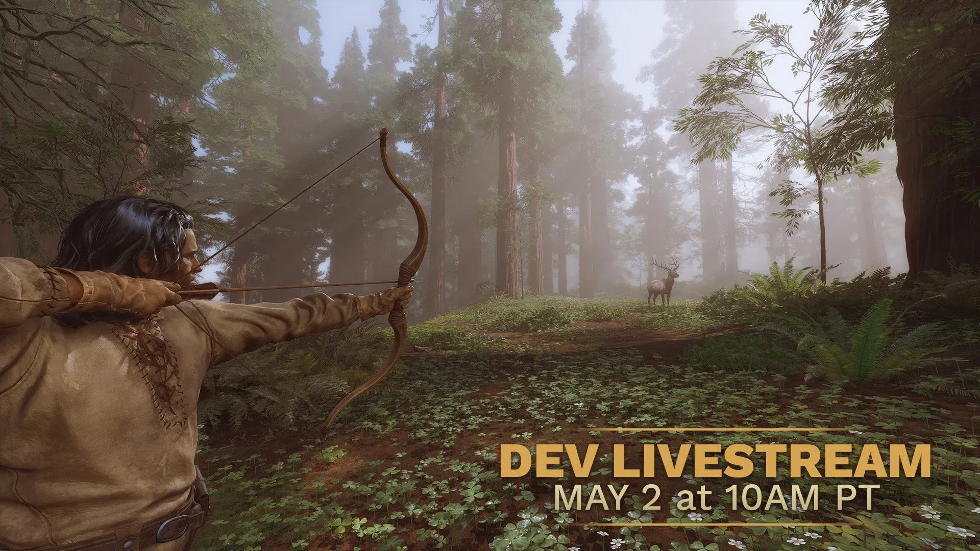 Announcement card for the May 2 development livestream.